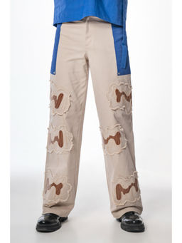 Label Aparna Rawat - Brown Patch Sticker Trouser