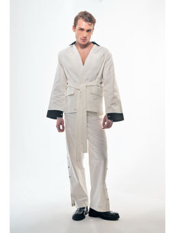 Label Aparna Rawat - White Slit Trouser