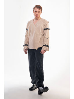 Label Aparna Rawat - Black Bottom Fold Trouser