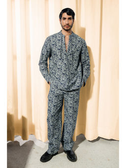 Label Aparna Rawat - Blue Printed Trouser