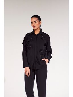 House of Zeniaa - Black Bloom Shirt