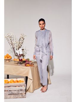 House of Zeniaa - Modish Blue Top