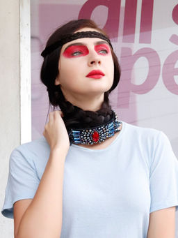 Odette - Hot Red Sapphire Center Hairband