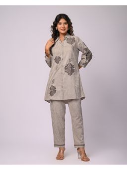 Zolo Label - Casual Cotton Floral Motifs Co-Ord Set