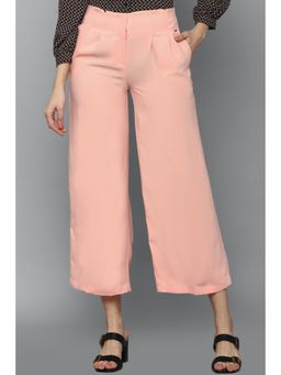 Allen Solly - Pink Solid-Plain Bottoms Pants and Trousers
