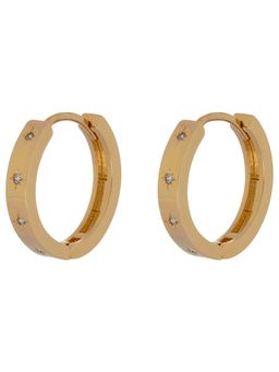 Accessorize London - 14k Gold Plated Sparkle Star Chunky Hoops Earring By Accessorize London For Women