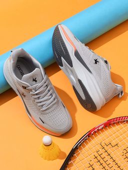 Cantabil - Men Grey Self Design Comfortable Casual Sneakers