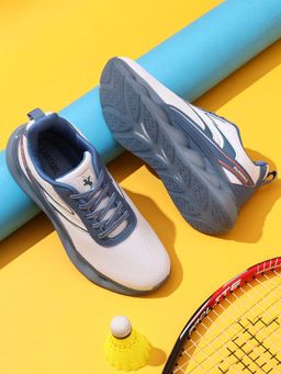 Cantabil - Men White Self Design Comfortable Casual Sneakers