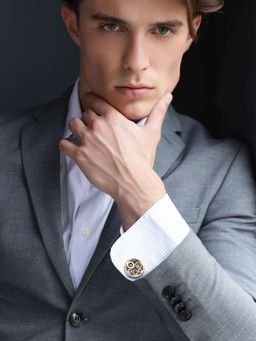 Shaze - Oculus Golden Cufflinks