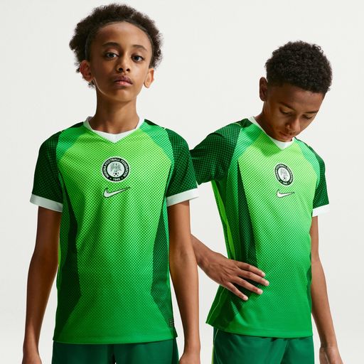 Nigeria 2026 Stadium Home - Nike Nigeria 2026 Stadium Home Older Kids' Dri-FIT Football Short-Sleeve Shirt
