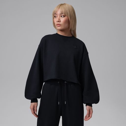Jordan Flight Fleece - Women's Mod-Crop Crew-Neck Sweatshirt