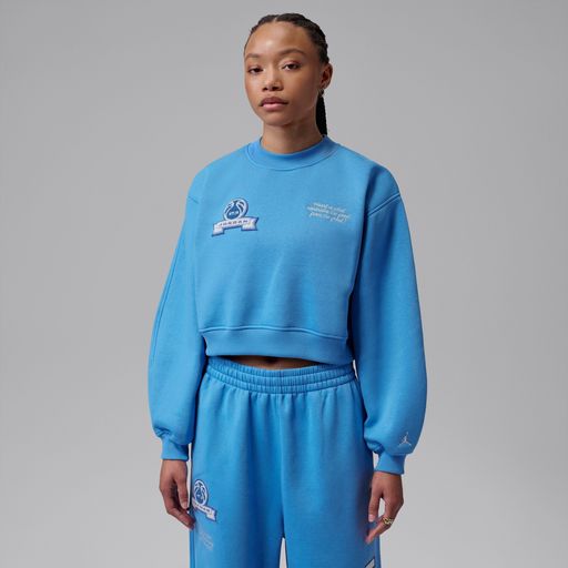 Jordan Brooklyn Fleece - Women's Cropped Crew-Neck Sweatshirt