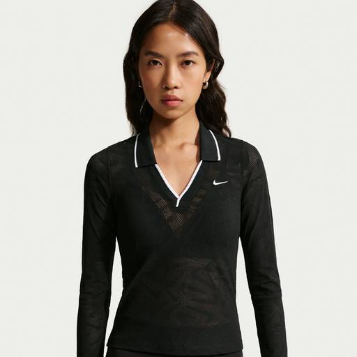 Nike Sportswear Chill Knit - Women's Tight Mod-Cropped Long-Sleeve Lace Top