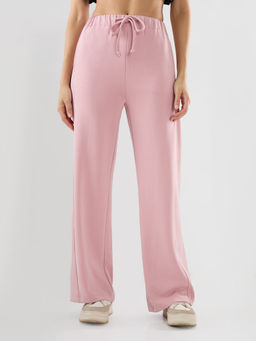 Spykar - Pink Polyester Mid Waist Regular Fit Wide Leg Pant