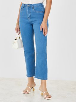 Styli - Blue Mid Rise Tapered Jeans
