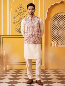 Jompers - Embroidered Nehru Jacket with Kurta and Pyjama Set