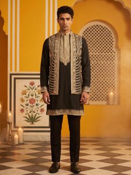 Jompers - Men's Embroidered Waistcoat and Kurta and Pyjama
