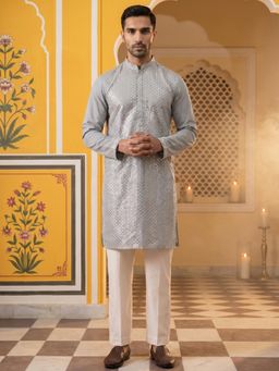 Jompers - Embroidered Mirror Work Kurta Pyjama