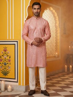 Jompers - Embroidered Mirror Work Kurta Pyjama
