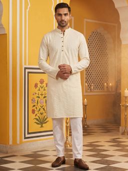 Jompers - Embroidered Cotton Kurta with Churidar