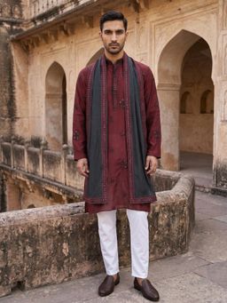 Jompers - Embroidered and Sequin Kurta Pyjama With Dupatta