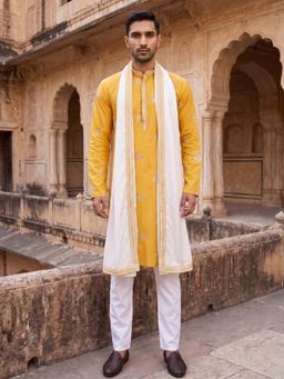 Jompers - Embroidered and Sequin Kurta Pyjama With Dupatta