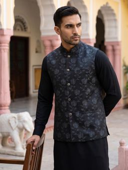 Jompers - Embossed Nehru Jacket for Men
