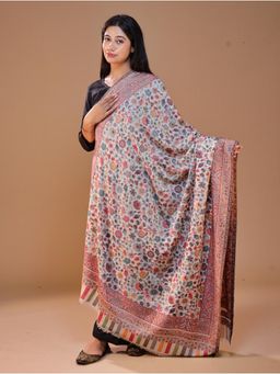 SWI STYLISH - Women's White Kani Shawl