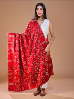 SWI STYLISH - Women's Red Kani Shawl