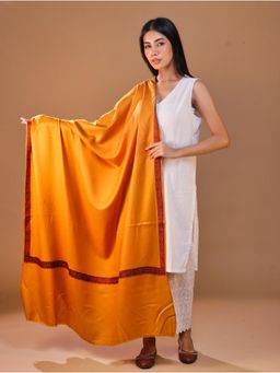 SWI STYLISH - Women's Orange Hand Embroidery Shawl