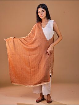 SWI STYLISH - Women's Woven Wool Rust Stole