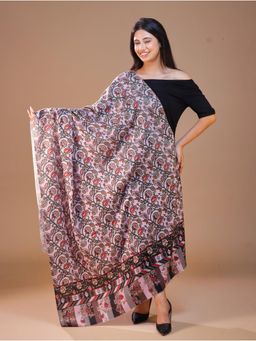 SWI STYLISH - Women's Printed Pink Floral Shawl