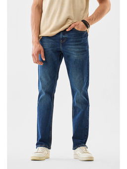 Snitch - Men Blue Solid Straight Fit Casual Jeans