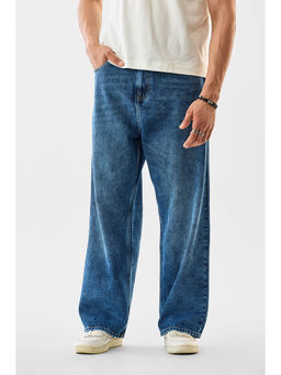 Snitch - Men Blue Solid Loose Fit Casual Jeans