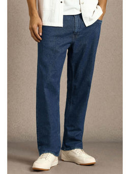 Louis Philippe - Men Blue Solid Regular Fit Casual Jeans