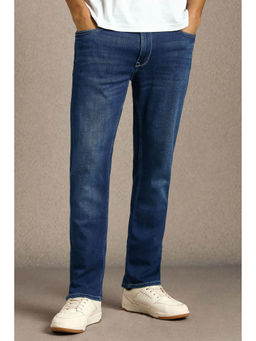 Louis Philippe - Men Blue Solid Regular Fit Casual Jeans