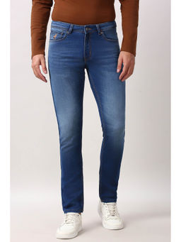 Peter England - Men Blue Solid Slim Fit Casual Jeans