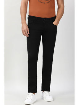 Peter England - Men Black Solid Slim Fit Casual Jeans
