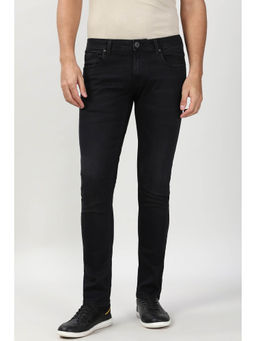 Peter England - Men Black Solid Skinny Fit Casual Jeans
