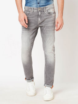 ROOKIES - Men Grey Solid Regular Fit Casual Jeans