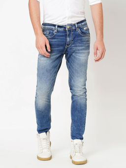ROOKIES - Men Blue Solid Regular Fit Casual Jeans