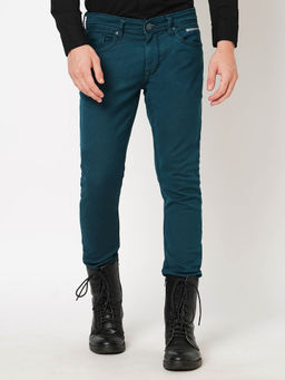ROOKIES - Men Teal Solid Regular Fit Casual Jeans