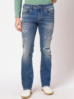 ROOKIES - Men Blue Solid Regular Fit Casual Jeans
