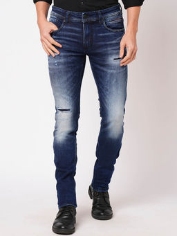 ROOKIES - Men Blue Solid Slim Fit Casual Jeans