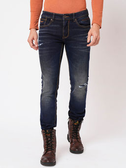 ROOKIES - Men Blue Solid Slim Fit Casual Jeans
