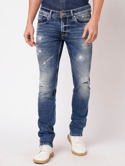 ROOKIES - Men Blue Solid Slim Fit Casual Jeans