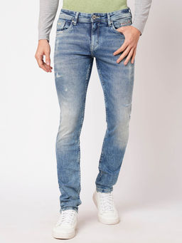 ROOKIES - Men Blue Solid Slim Fit Casual Jeans
