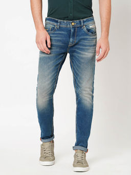 ROOKIES - Men Blue Solid Regular Fit Casual Jeans
