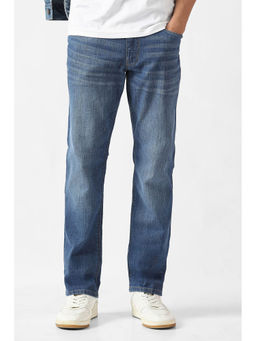 Van Heusen - Men Blue Solid Regular Fit Casual Jeans