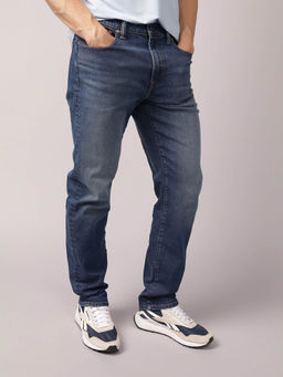 American Eagle - Men Navy Blue Solid Regular Fit Casual Jeans